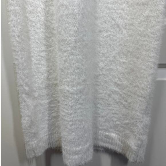 Bardot Lavinia Brushed Long Sleeve Turtleneck Sweater Midi Dress Ivory Size L - Picture 5 of 14